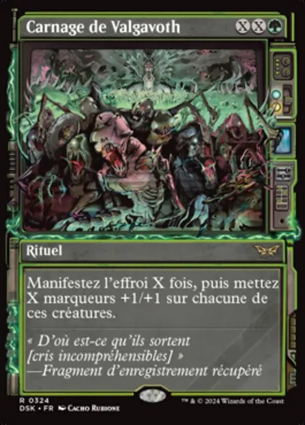 Carnage de Valgavoth, carte Magic DSK 324 — extension Duskmourn: House of Horror