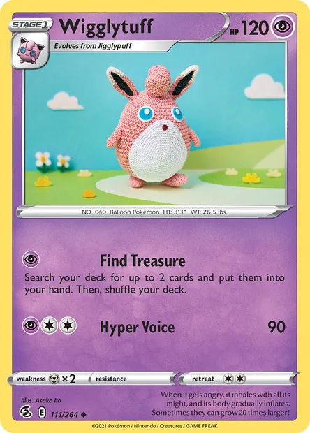 Wigglytuff, Pokémon card FST 111 — Fusion Strike set