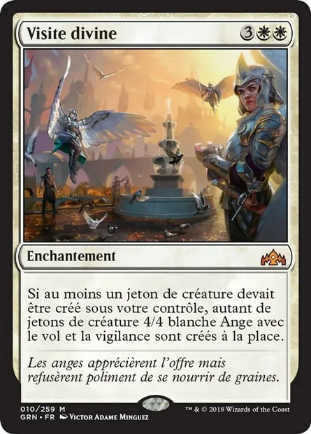 Visite divine, carte Magic GRN 10 — extension Les Guildes de Ravnica