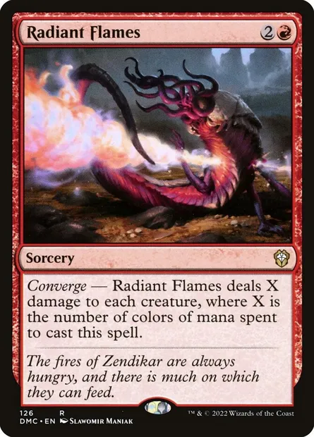 Radiant Flames, Magic card DMC 126 — Dominaria United Commander set