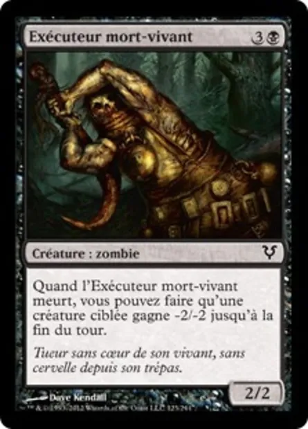 Exécuteur mort-vivant, carte Magic AVR 123 — extension Avacyn ressuscitée
