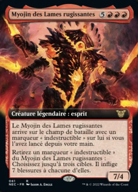 Myojin des Lames rugissantes, carte Magic NEC 61 — extension Neon Dynasty Commander