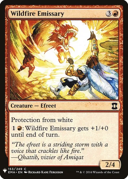 Wildfire Emissary, Magic card PLST EMA-153 — The List set