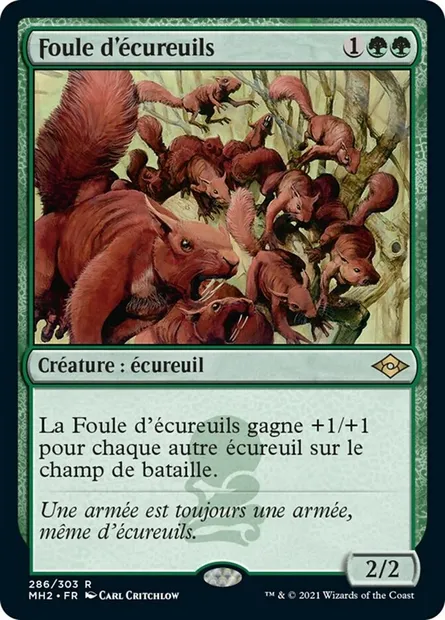 Foule d'écureuils, carte Magic MH2 286 — extension Horizons du Modern 2