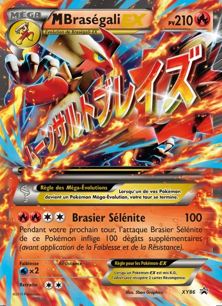 M Braségali EX, carte Pokémon XY 86 — extension Promo XY
