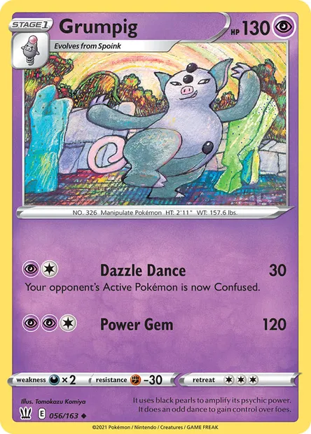 Grumpig, Pokémon card BST 56 — Battle Styles set