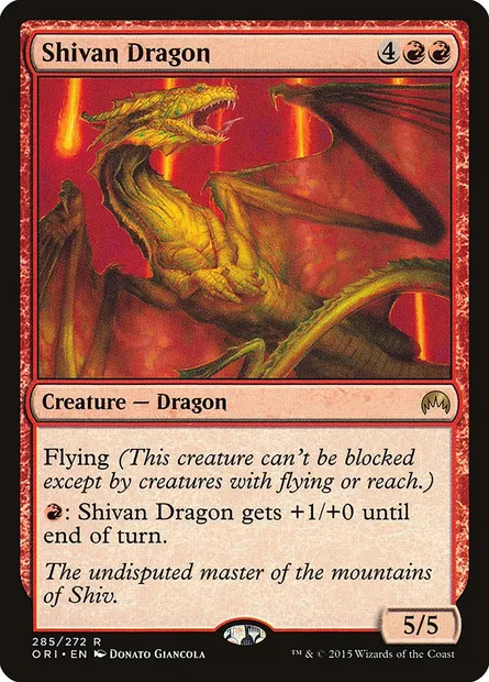 Shivan Dragon, Magic card ORI 285 — Magic Origins set