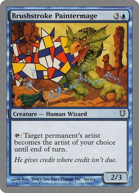 Brushstroke Paintermage, carte Magic UNH 27 — extension Unhinged