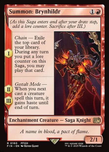 Summon: Brynhildr, Magic card FIN 160 — Final Fantasy set