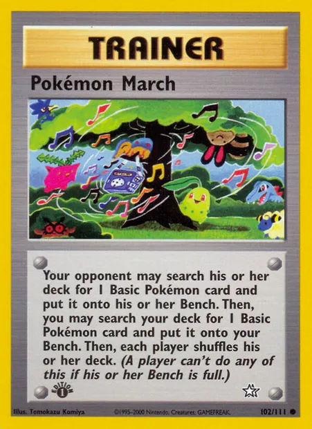 Pokémon March, Pokémon card NG 102 — Neo Genesis set