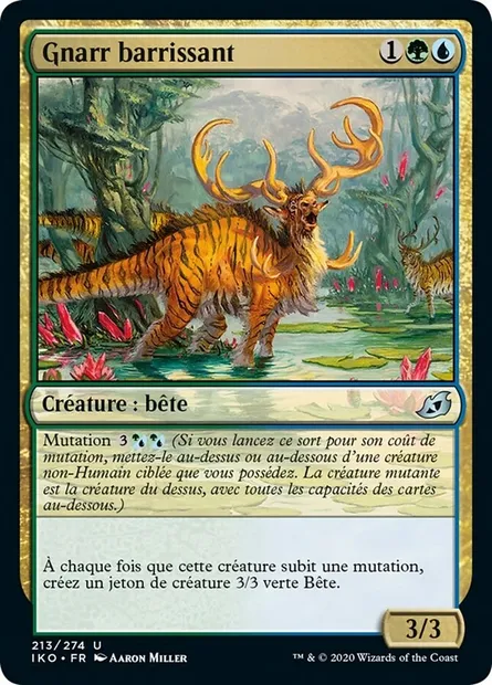 Gnarr barrissant, carte Magic IKO 213 — extension Ikoria: Lair of Behemoths