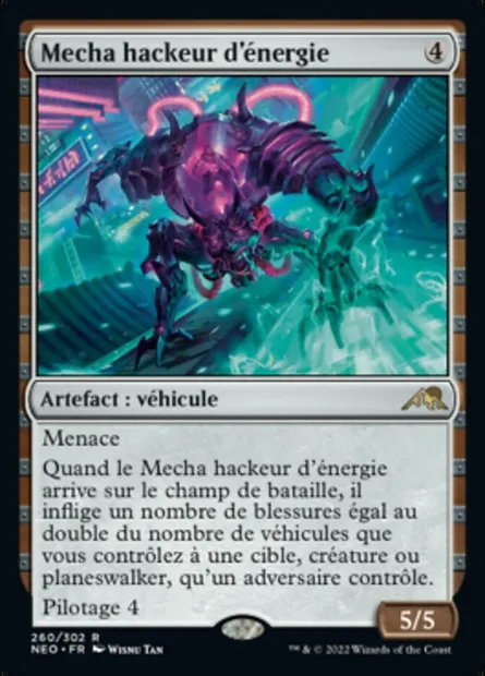 Mecha hackeur d'énergie, carte Magic NEO 260 — extension Kamigawa: La Dynastie Néon