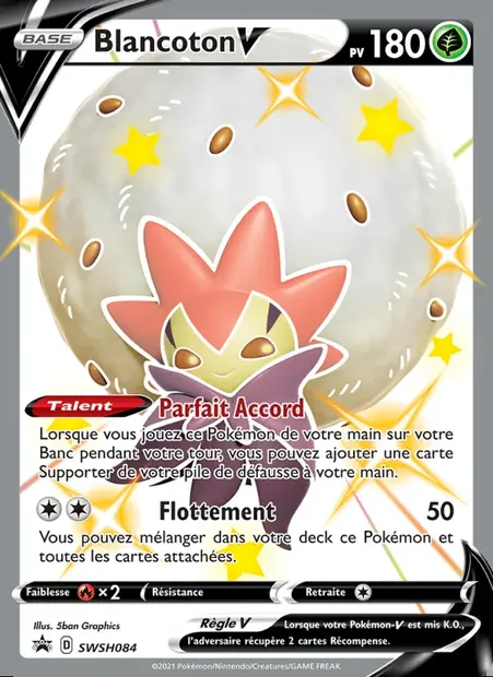 Blancoton V, carte Pokémon SWSH 084 — extension Promo SWSH