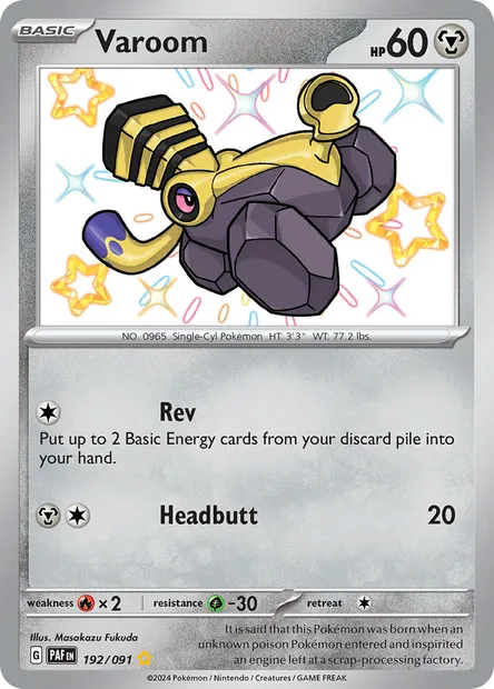Varoom, Pokémon card PAF 192 — Paldean Fates set
