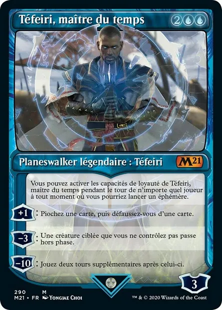 Téfeiri, maître du temps, carte Magic M21 290 — extension Core Set 2021