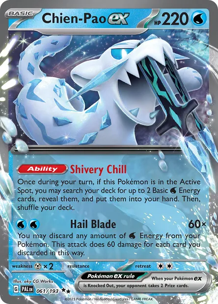 Chien-Pao ex, Pokémon card PAL 061 — Paldea Evolved set