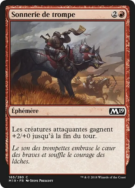 Sonnerie de trompe, carte Magic M19 165 — extension Core Set 2019