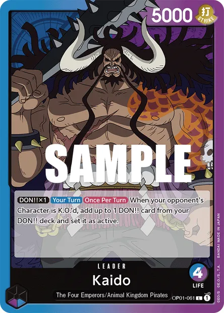 Kaido, carte One Piece OP01-061 — extension ROMANCE DAWN