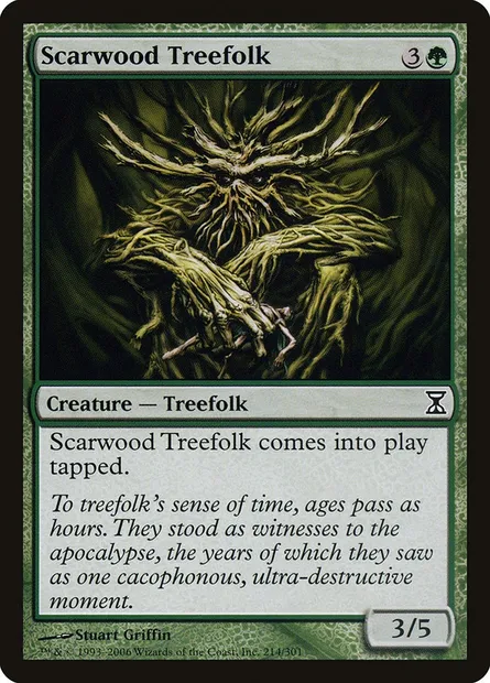 Scarwood Treefolk, Magic card TSP 214 — Time Spiral set