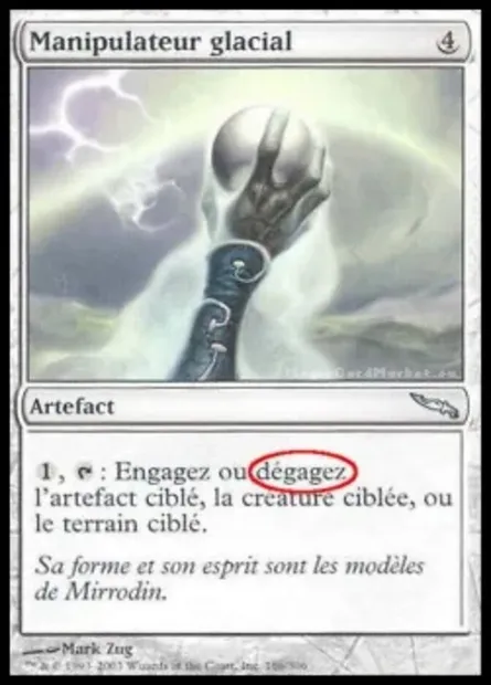 Manipulateur glacial, carte Magic MRD 186 — extension Mirrodin