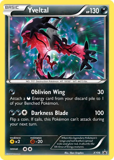 Yveltal, Pokémon card XY 06 — XY Black Star Promos set