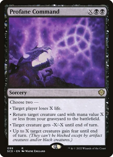 Commandement profane, carte Magic SCD 99 — extension Starter Commander Decks