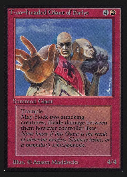Two-Headed Giant of Foriys, carte Magic CED 180 — extension Collectors' Edition