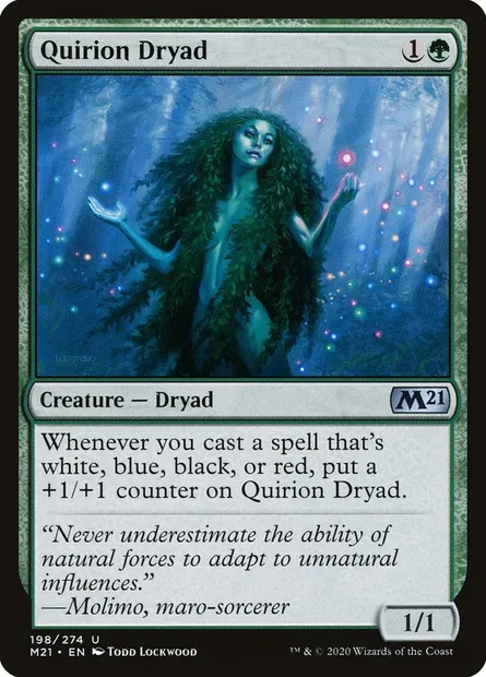 Quirion Dryad, Magic card M21 198 — Core Set 2021 set