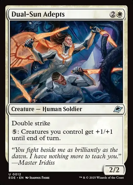 Dual-Sun Adepts, Magic card EOE 12 — Edge of Eternities set
