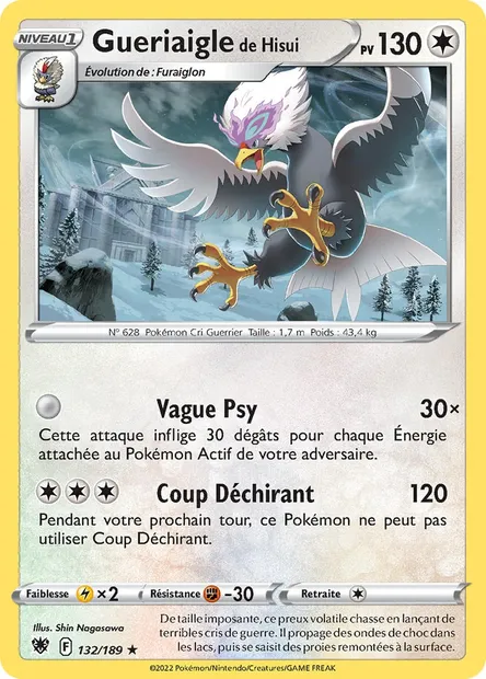 Gueriaigle de Hisui, carte Pokémon ASR 132 — extension Astres Radieux