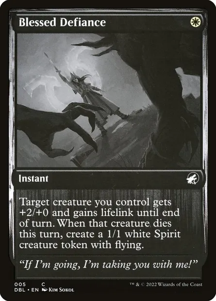 Blessed Defiance, Magic card DBL 5 — Innistrad: Double Feature set