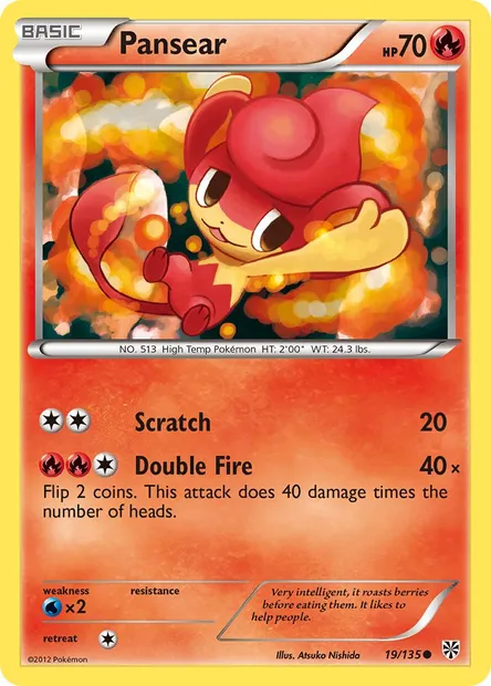 Pansear, Pokémon card PLS 19 — Plasma Storm set
