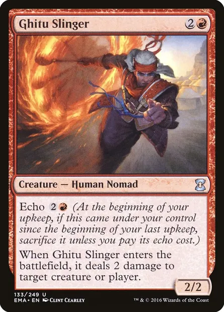 Ghitu Slinger, Magic card EMA 133 — Eternal Masters set