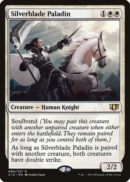Silverblade Paladin, Magic card C14 88 — Commander 2014 set