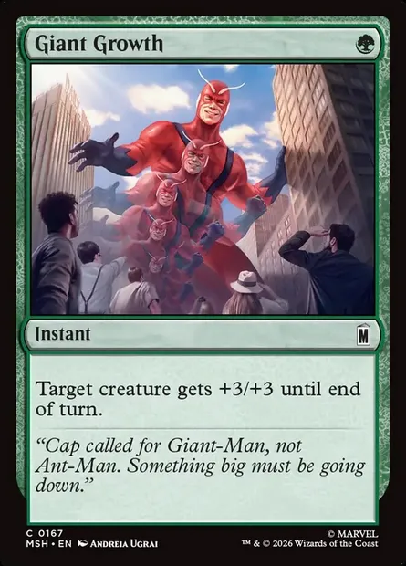 Giant Growth, Magic card MSH 167 — Marvel Super Heroes set