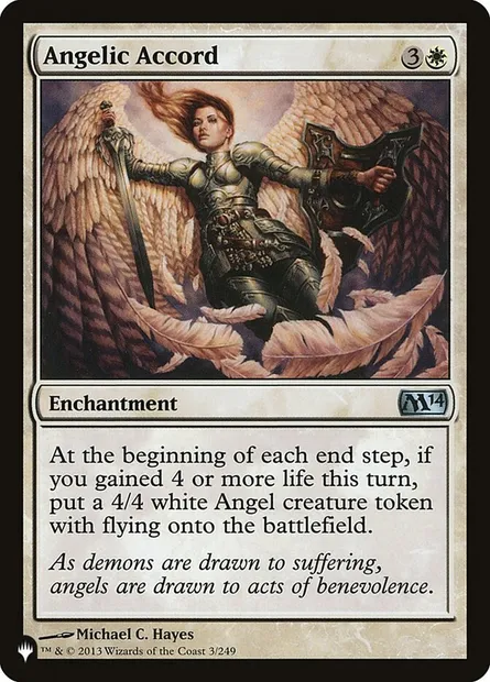 Angelic Accord, Magic card PLST M14-3 — The List set
