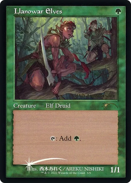 Llanowar Elves, Magic card P30H 5★ — 30th Anniversary History Promos set