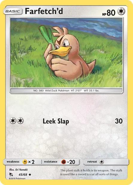 Farfetch’d, Pokémon card HIF 45 — Hidden Fates set