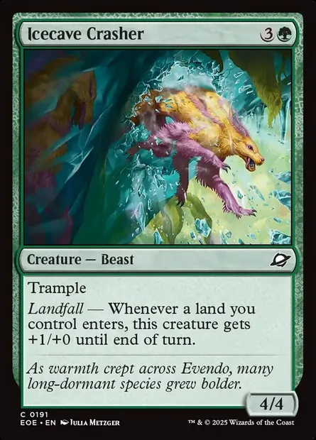 Icecave Crasher, Magic card EOE 191 — Edge of Eternities set