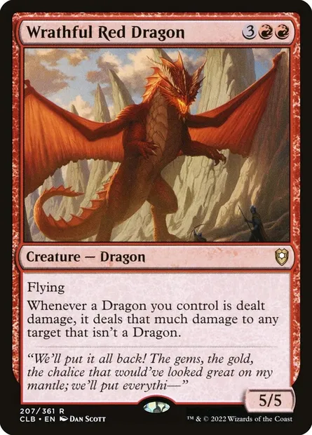 Wrathful Red Dragon, Magic card CLB 207 — Commander Legends: Battle for Baldur's Gate set