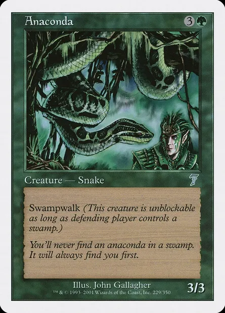Anaconda, carte Magic 7ED 229 — extension Septième Edition