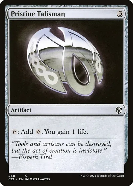 Pristine Talisman, Magic card C21 258 — Commander 2021 set