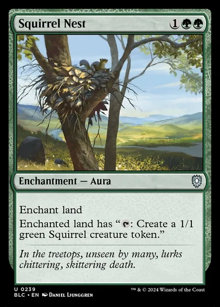 Squirrel Nest, Magic card BLC 239 — Bloomburrow Commander set