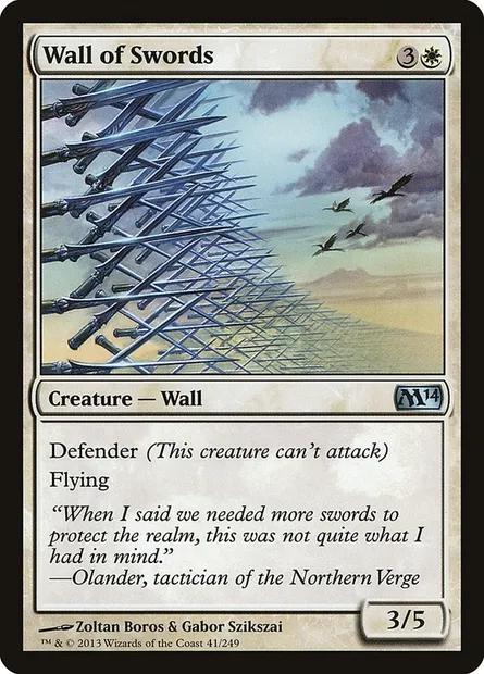 Wall of Swords, Magic card M14 41 — Magic 2014 set