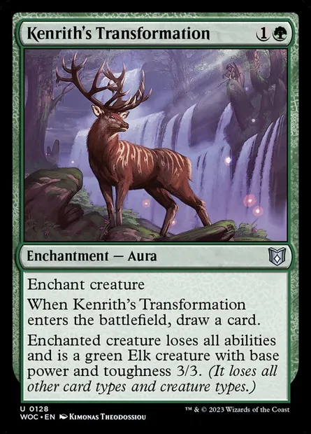 Kenrith's Transformation, Magic card WOC 128 — Wilds of Eldraine Commander set