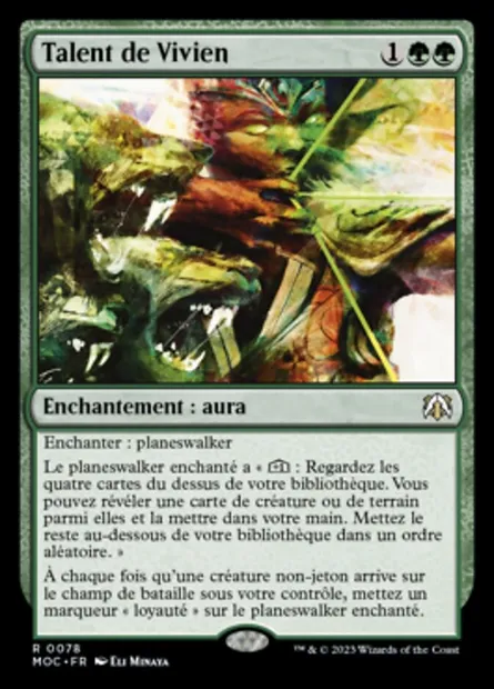 Talent de Vivien, carte Magic MOC 78 — extension March of the Machine Commander