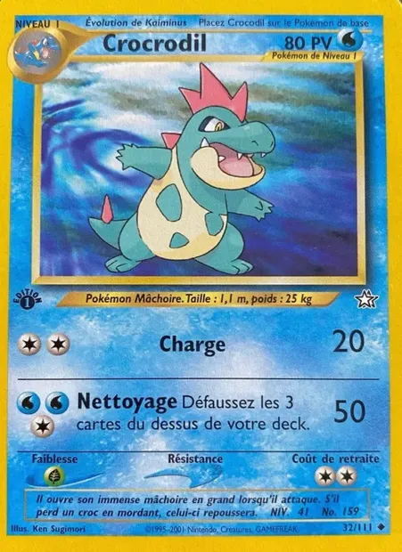 Crocrodil, carte Pokémon NG 32 — extension Neo Genesis