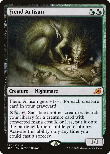 Fiend Artisan, Magic card IKO 220 — Ikoria: Lair of Behemoths set