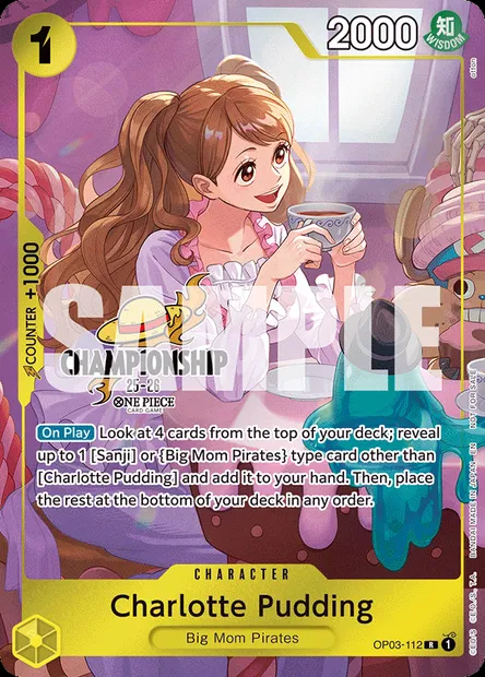 Charlotte Pudding, One Piece card OP03-112 — PILLARS OF STRENGTH set