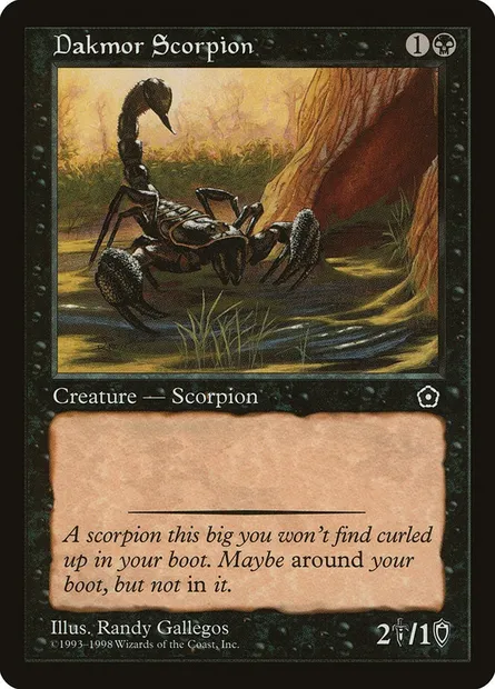 Dakmor Scorpion, Magic card P02 70 — Portal Second Age set